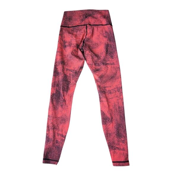 Lululemon Wunder Under High Rise Lab Leggings Pixel Red Rare Size 6 - Picture 3 of 5